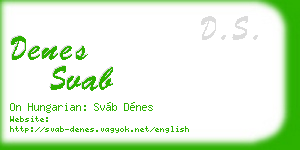 denes svab business card