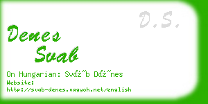 denes svab business card